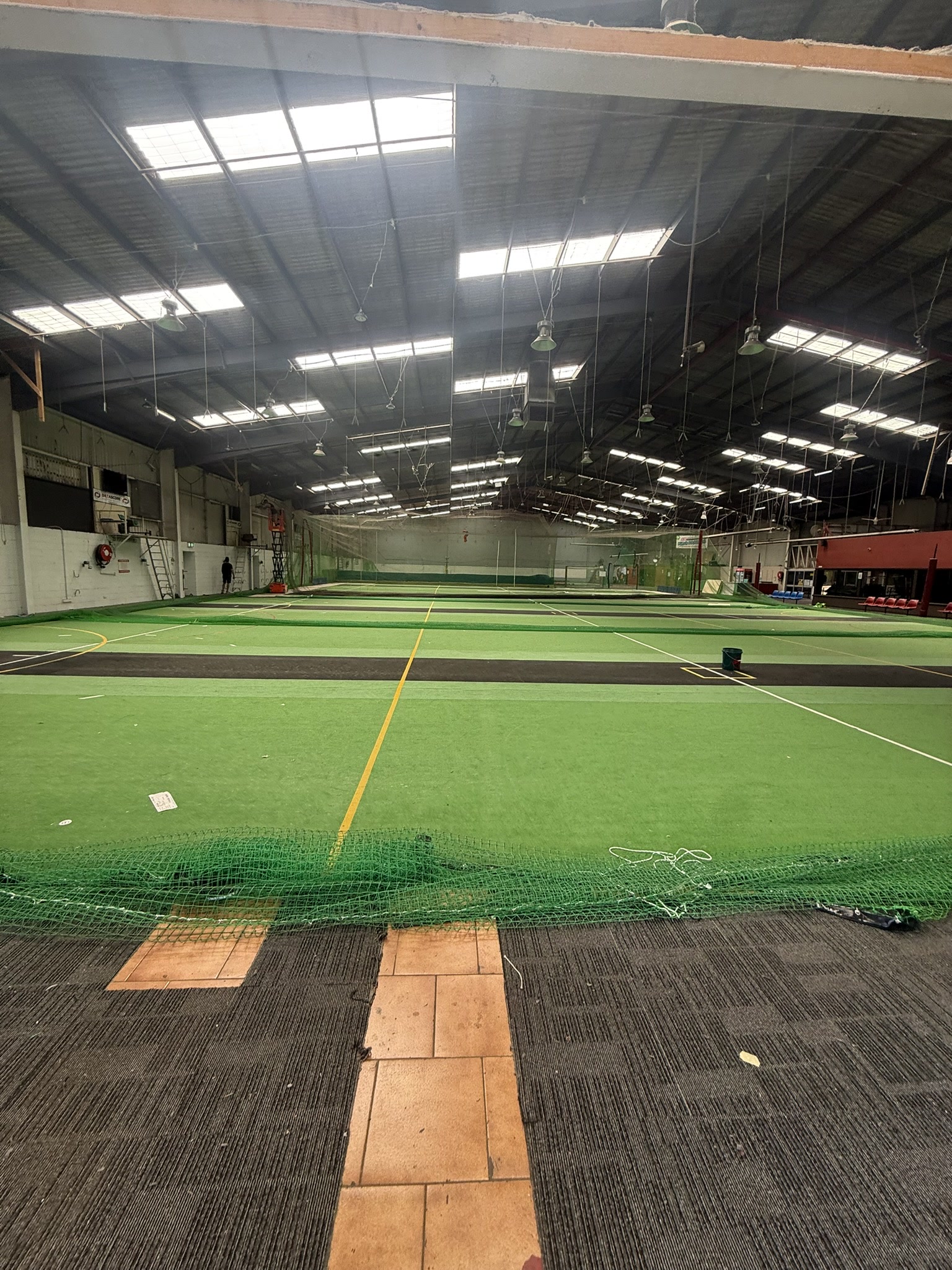 Interior protection during the asbestos removal at Inflatable World