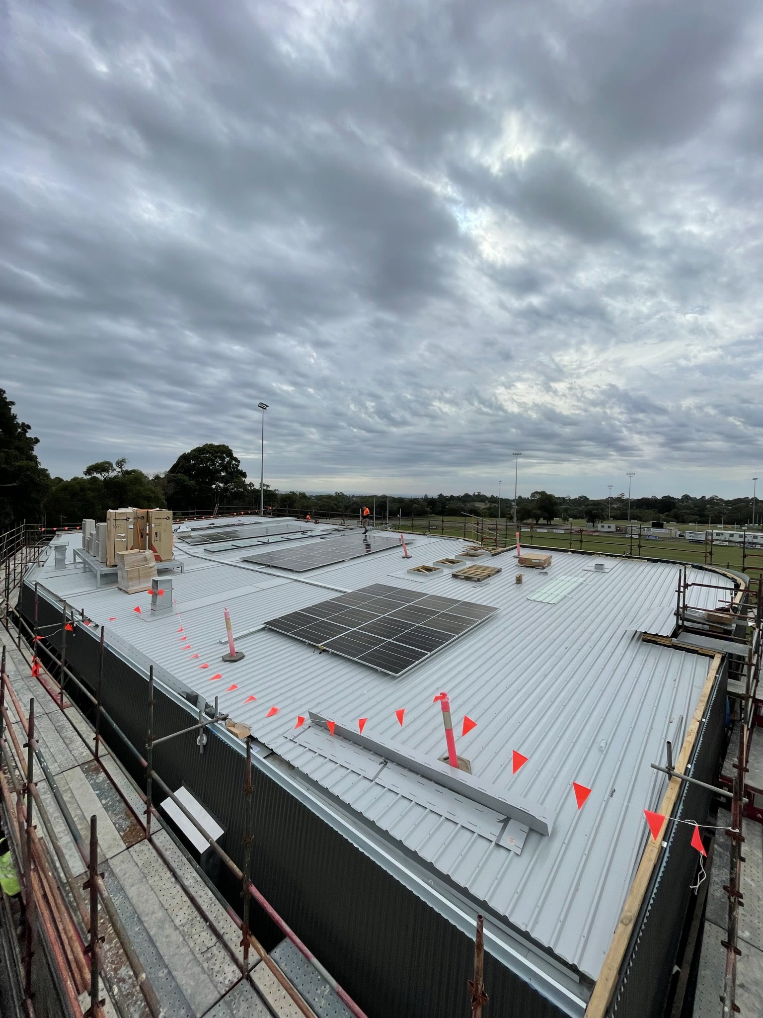 Hand-formed flashings at Lloyd Park Pavilion