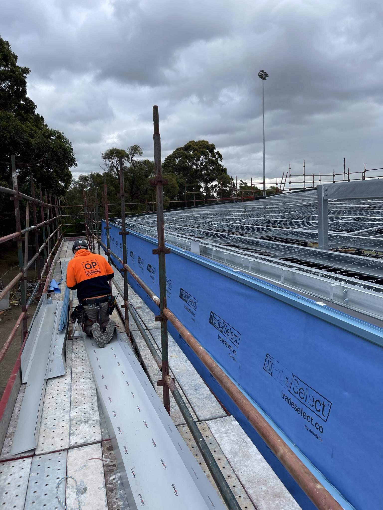 Cladding detail at Lloyd Park Pavilion