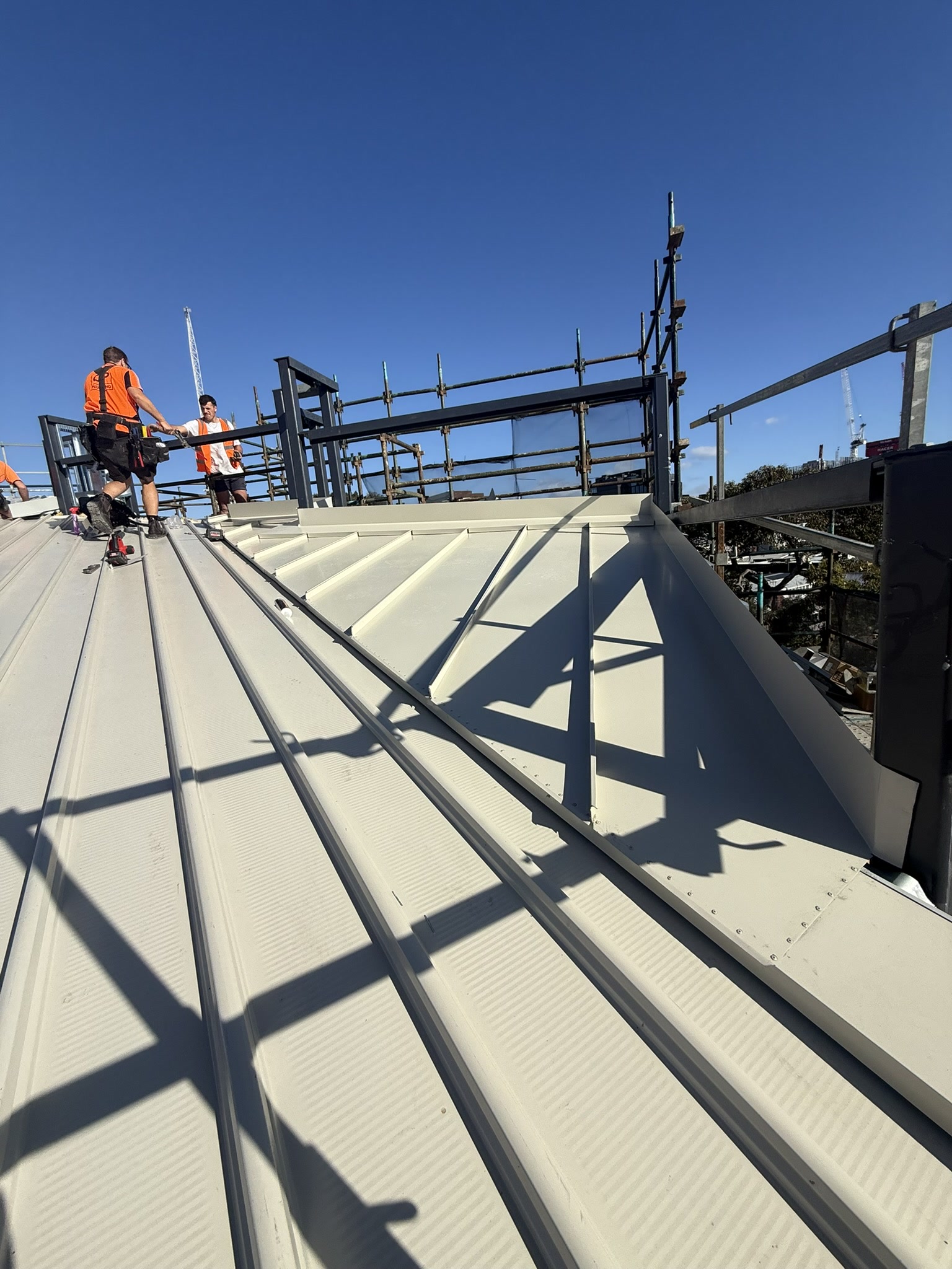 Ridge and flashing work on the Richmond Primary School roof