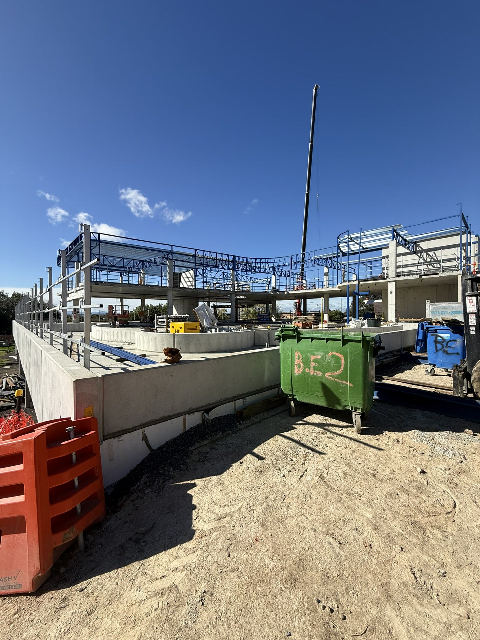 Concrete shell before roofing at Santa Maria College
