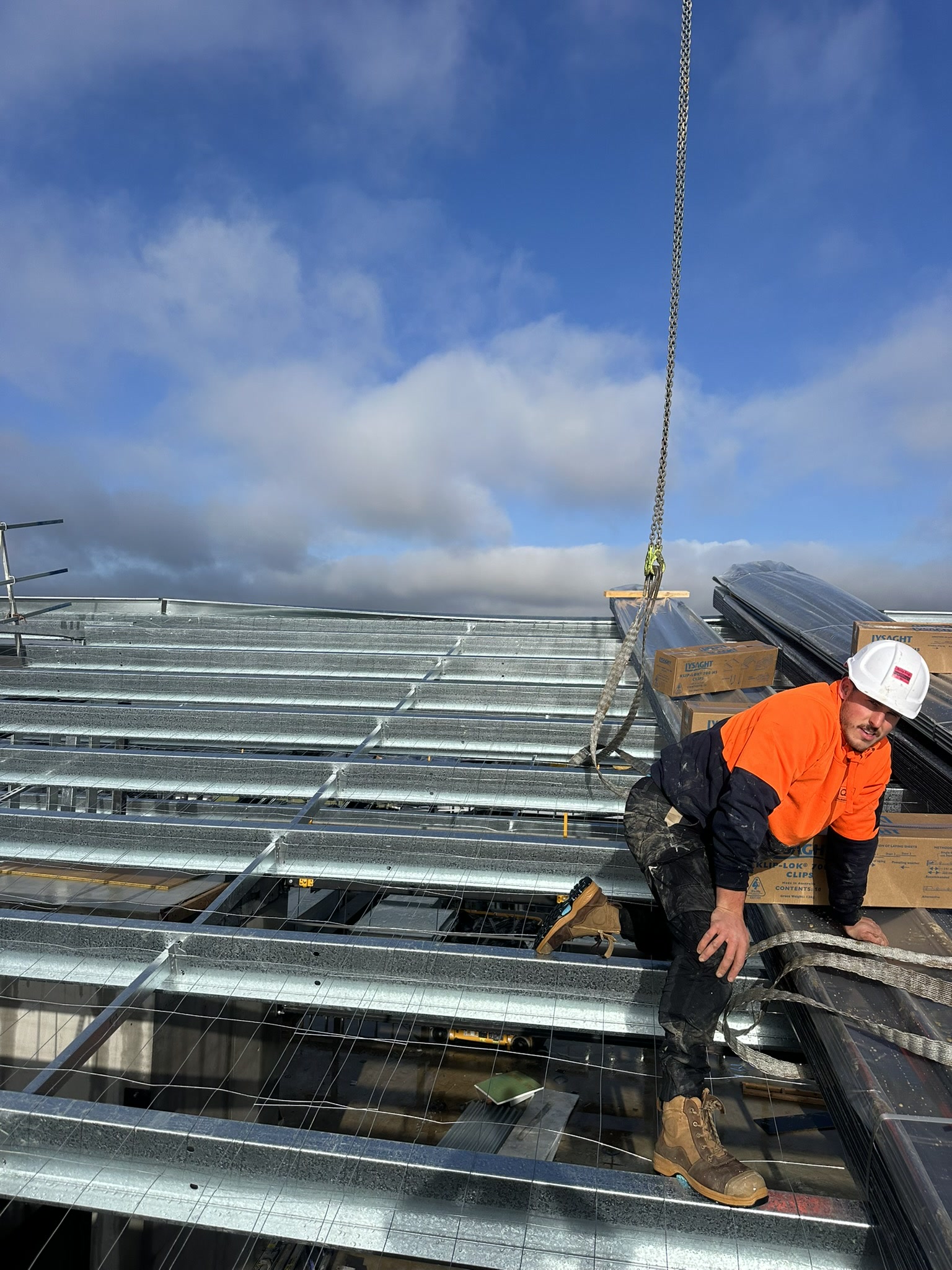 St Peters College site during the roofing works