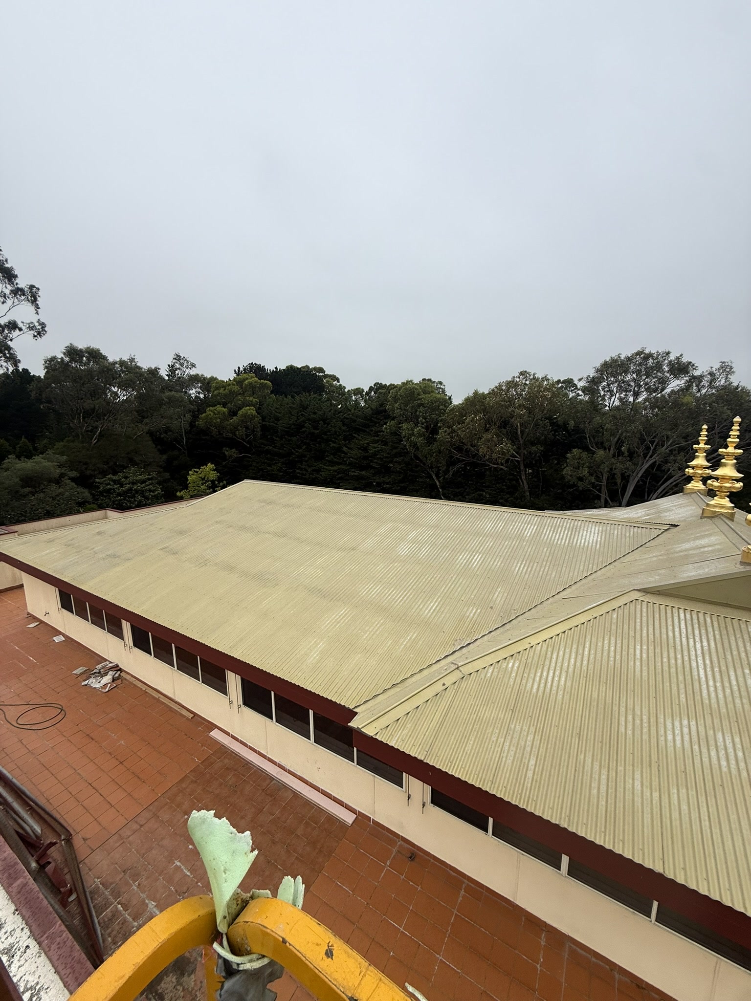 Front of the Tibetan Buddhist Temple with its new gold roof