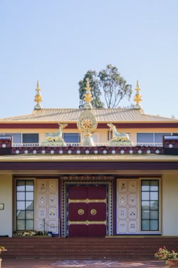 Completed Carrera Gold re-roof on the Tibetan Buddhist Temple